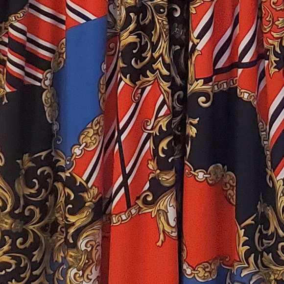 1X-3X BRIGHT NAUTICAL MAXI DRESS PLUS CURVE - Picture 5 of 8